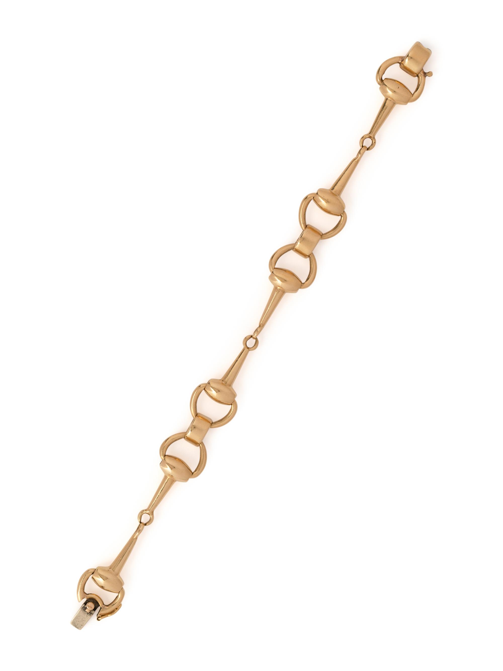 YELLOW GOLD HORSE BIT BRACELET