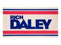 A Mike Ditka Signed Richard Daley Campaign Sign,