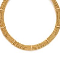 YELLOW GOLD AND DIAMOND NECKLACE