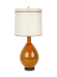 A Glazed Stoneware Table Lamp