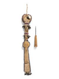 Apache Beaded Hide Awl Case, with Awl