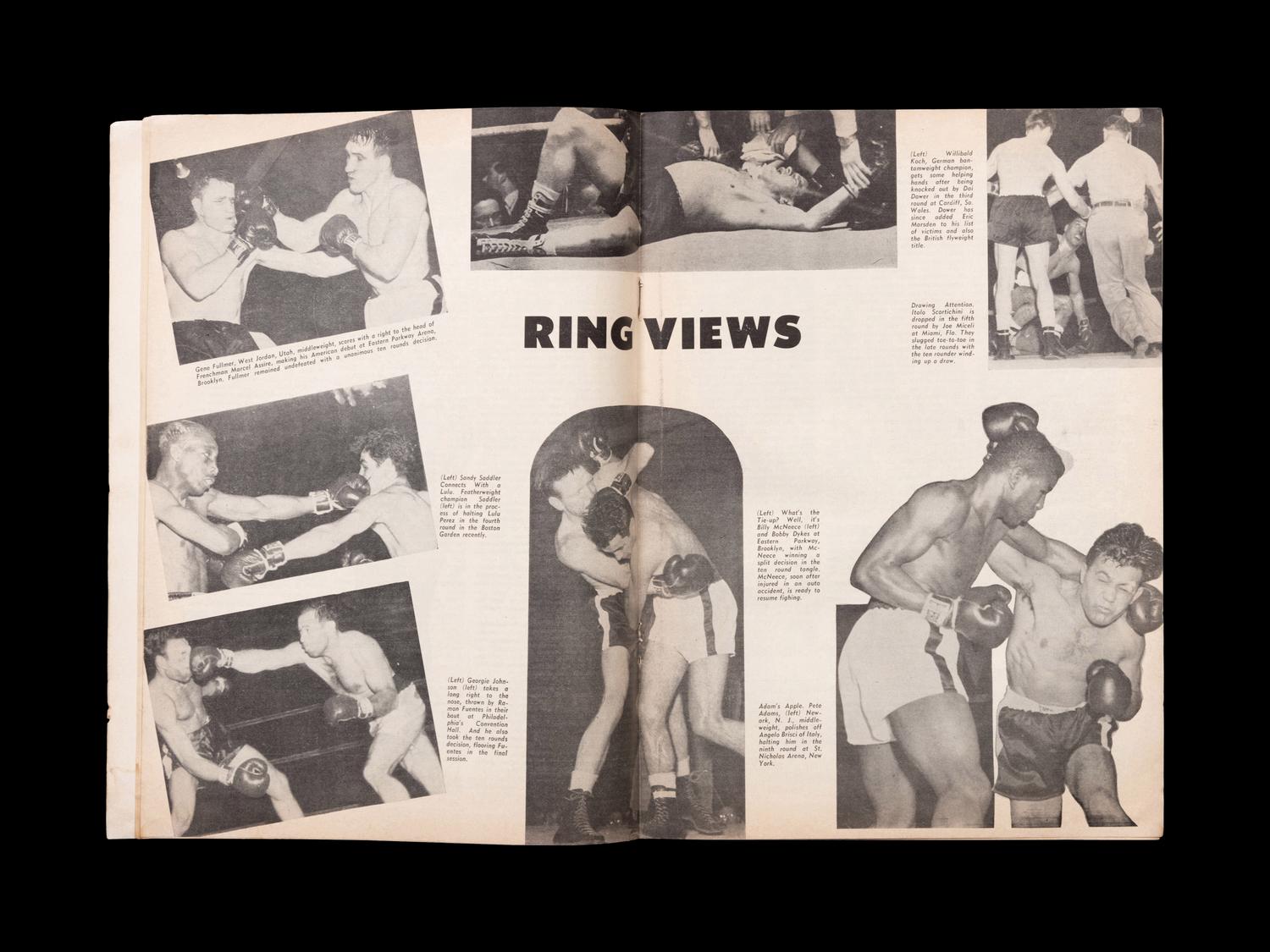 A Heavyweight Boxing Champion Rocky Marciano Signed Autograph and 1955 Ring Magazine,