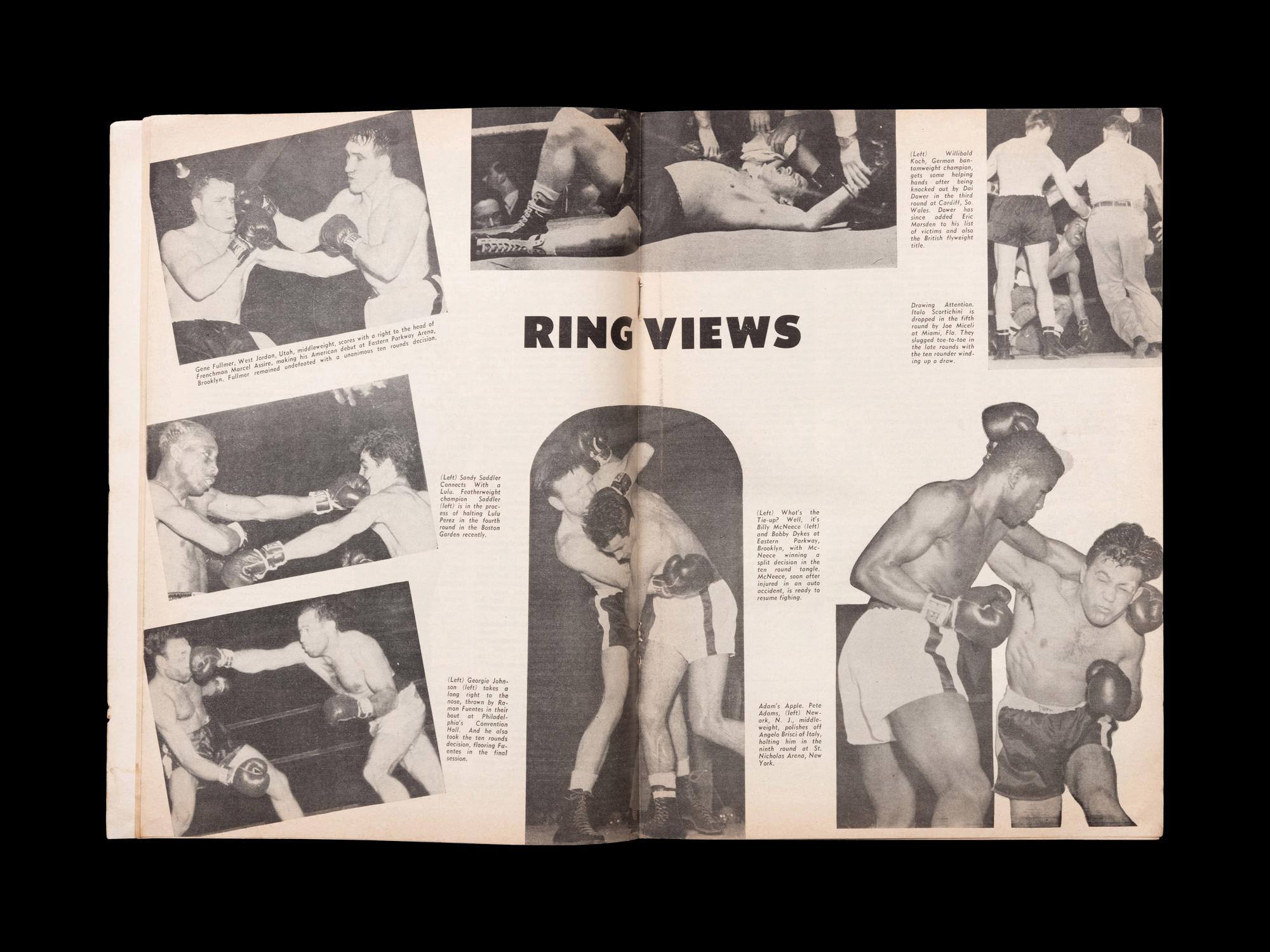 A Heavyweight Boxing Champion Rocky Marciano Signed Autograph and 1955 Ring Magazine,