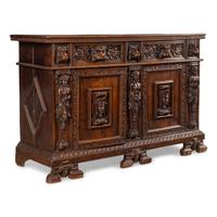 An Italian Walnut Console Cabinet