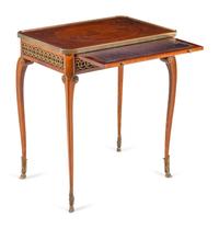 A Louis XV Gilt Bronze Mounted Marquetry Table à Écrire