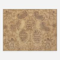 Attributed to the Manor Township Artist; A Fraktur drawing for the Hasselberger Family, dated "1786"