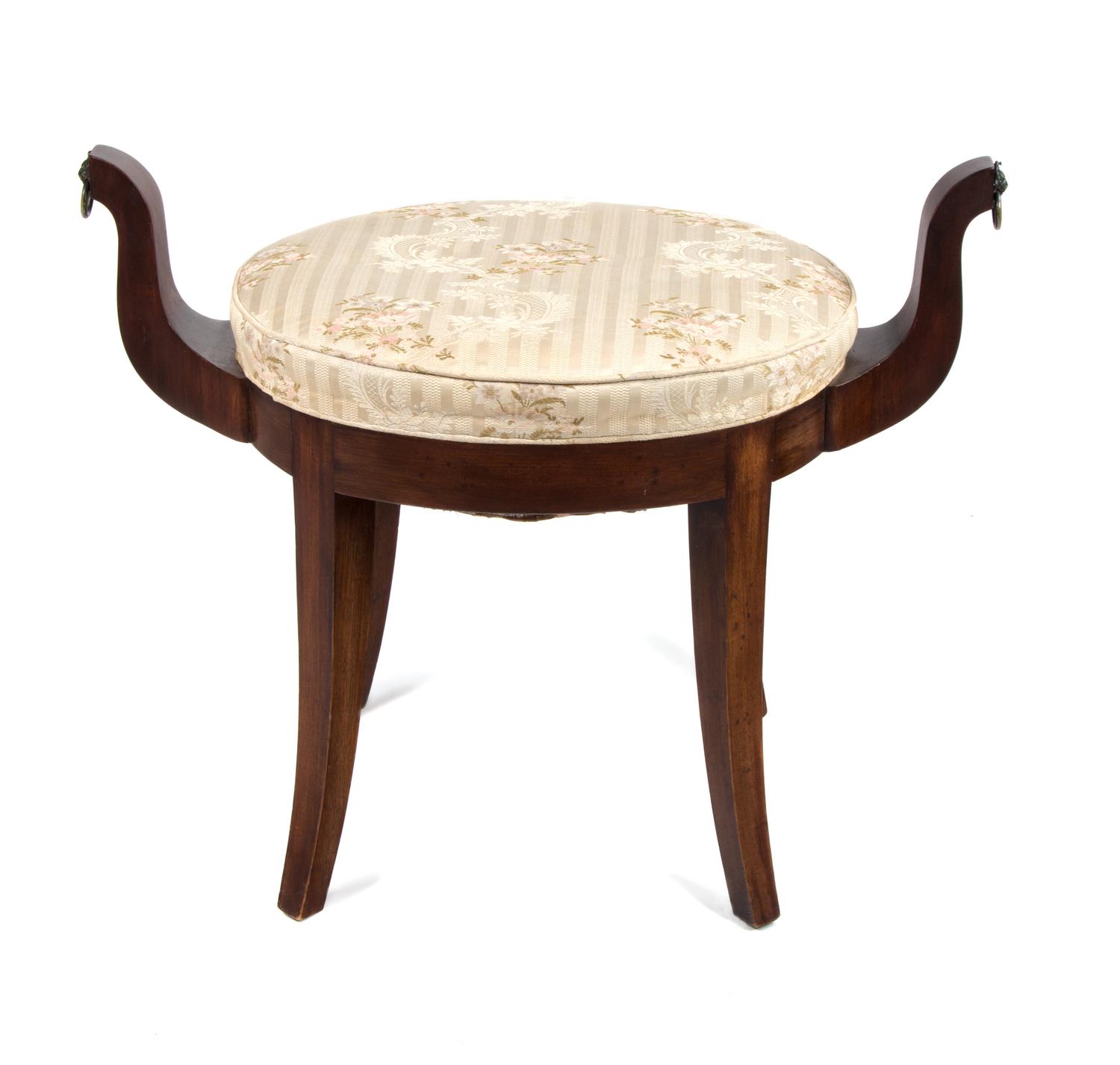 A Georgian Style Mahogany Stool Height 21 inches.