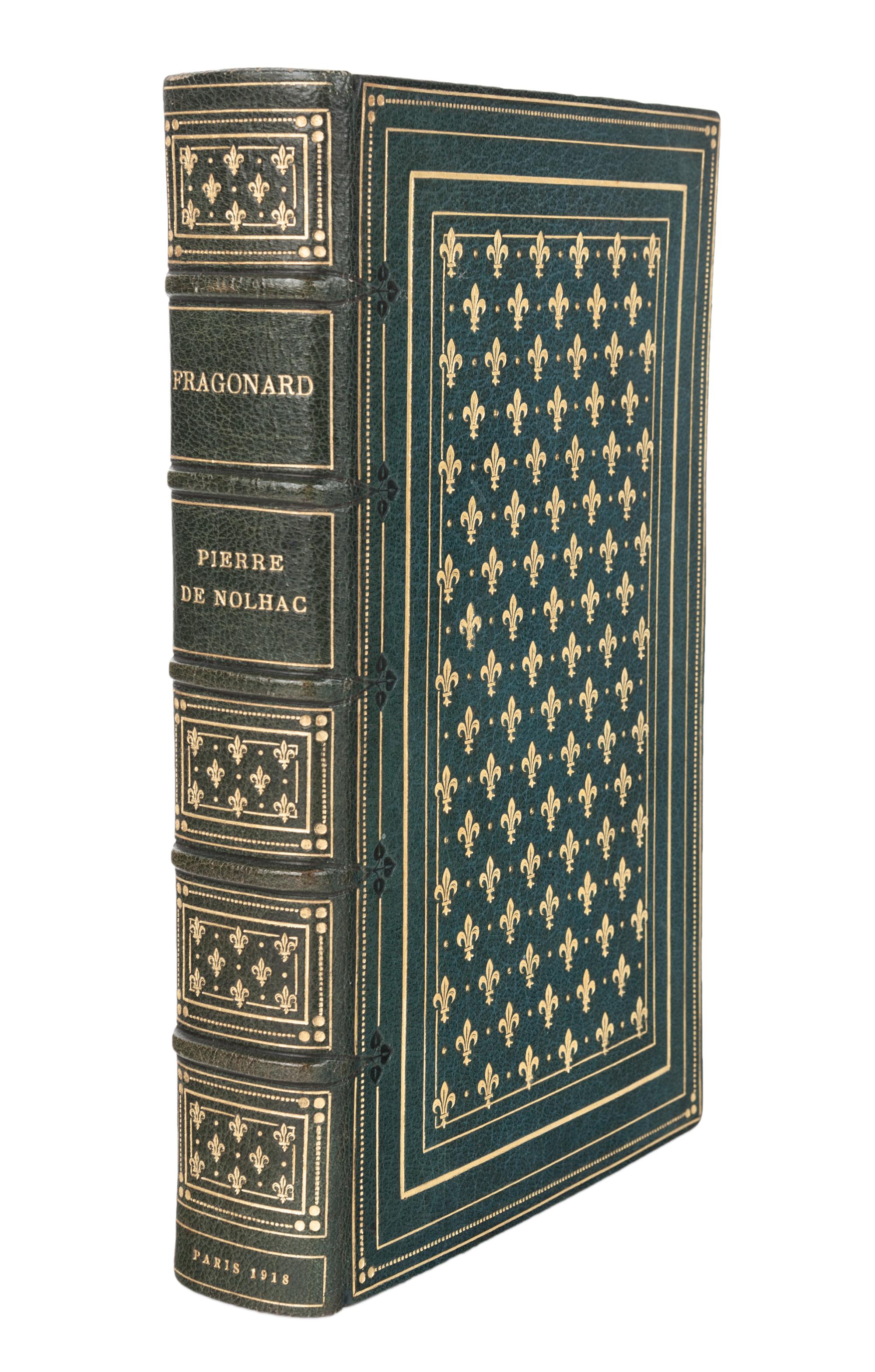 [HATCHARDS BINDING]. NOLHAC, Pierre de (1859-1936). J. H. Fragonard, 1732-1806 . Paris: Goupil & Cie, 1918.