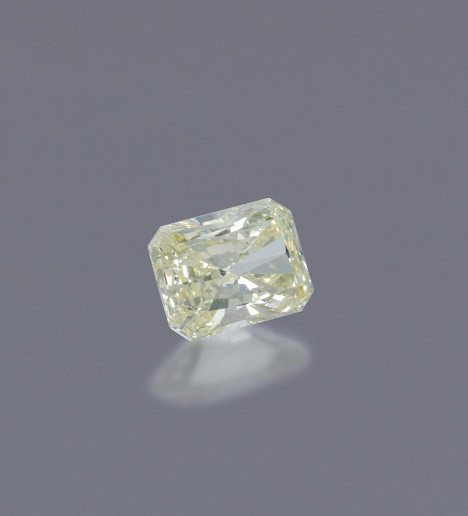 A 1.45 Carat Octagonal Step Cut Diamond,