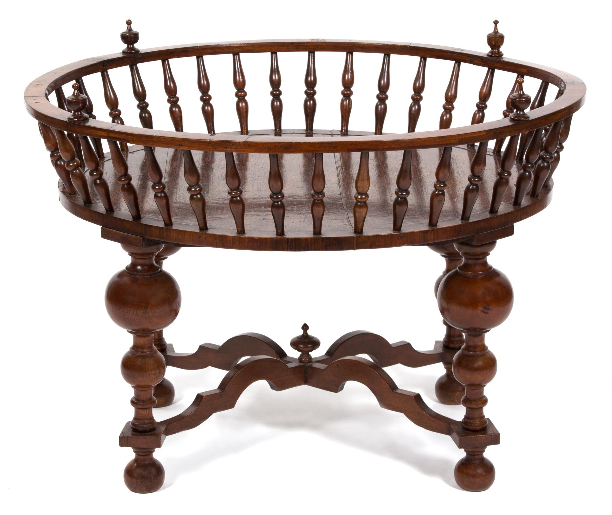 A William and Mary Style Walnut Low Table Height 26 x width 35 x depth 30 3/4 inches. — 19TH CENTURY