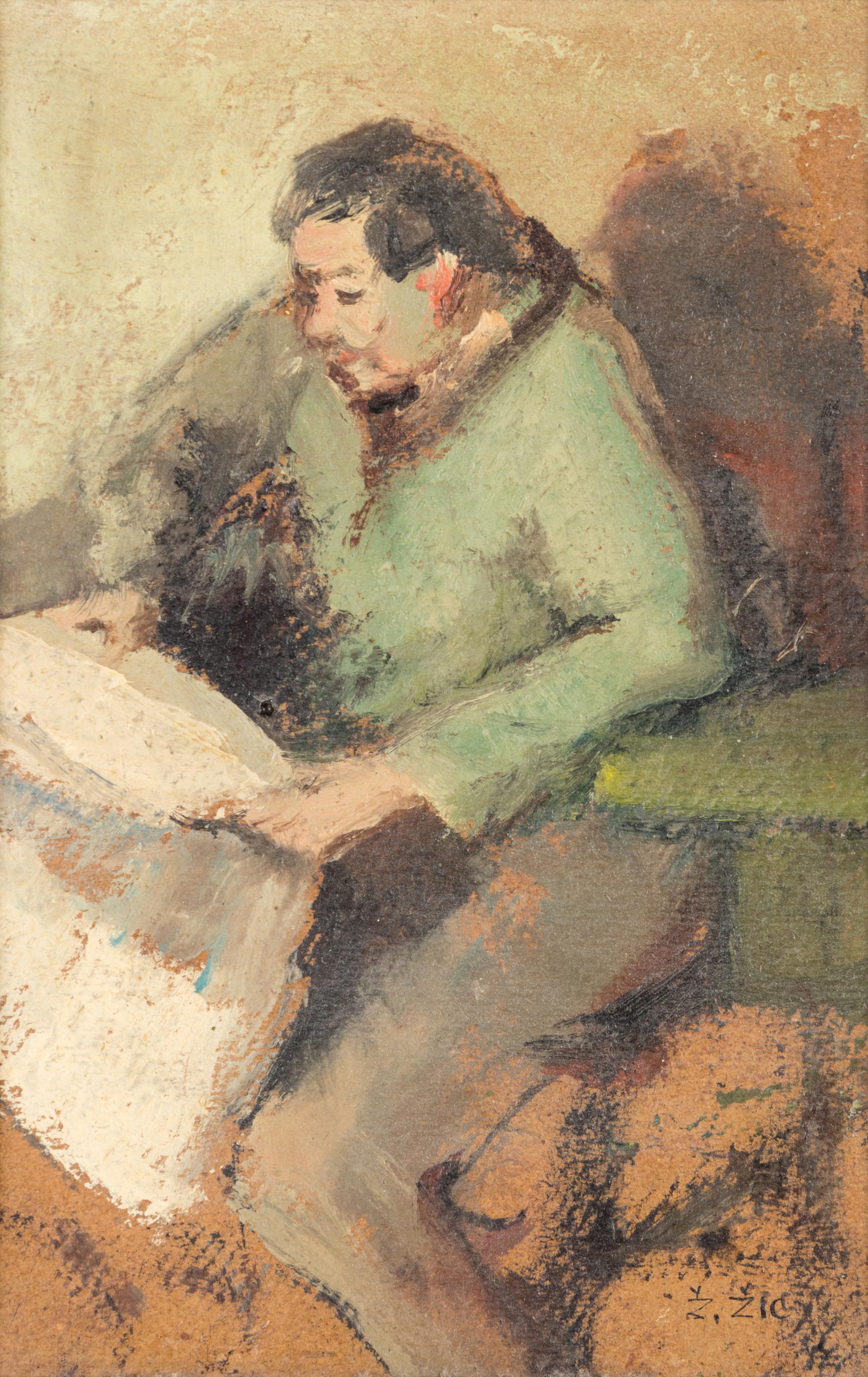Children in the Park , At the Beach , The Park Bench and Reading the Newspaper (four works)