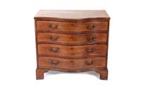 An English Serpentine Chest — 19TH CENTURY
