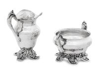 An American Silver Creamer and Sugar