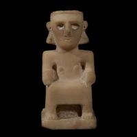 SOUTH ARABIAN SABEAN FIGURE OF A SEATED WOMAN 3rd-1st Century BC