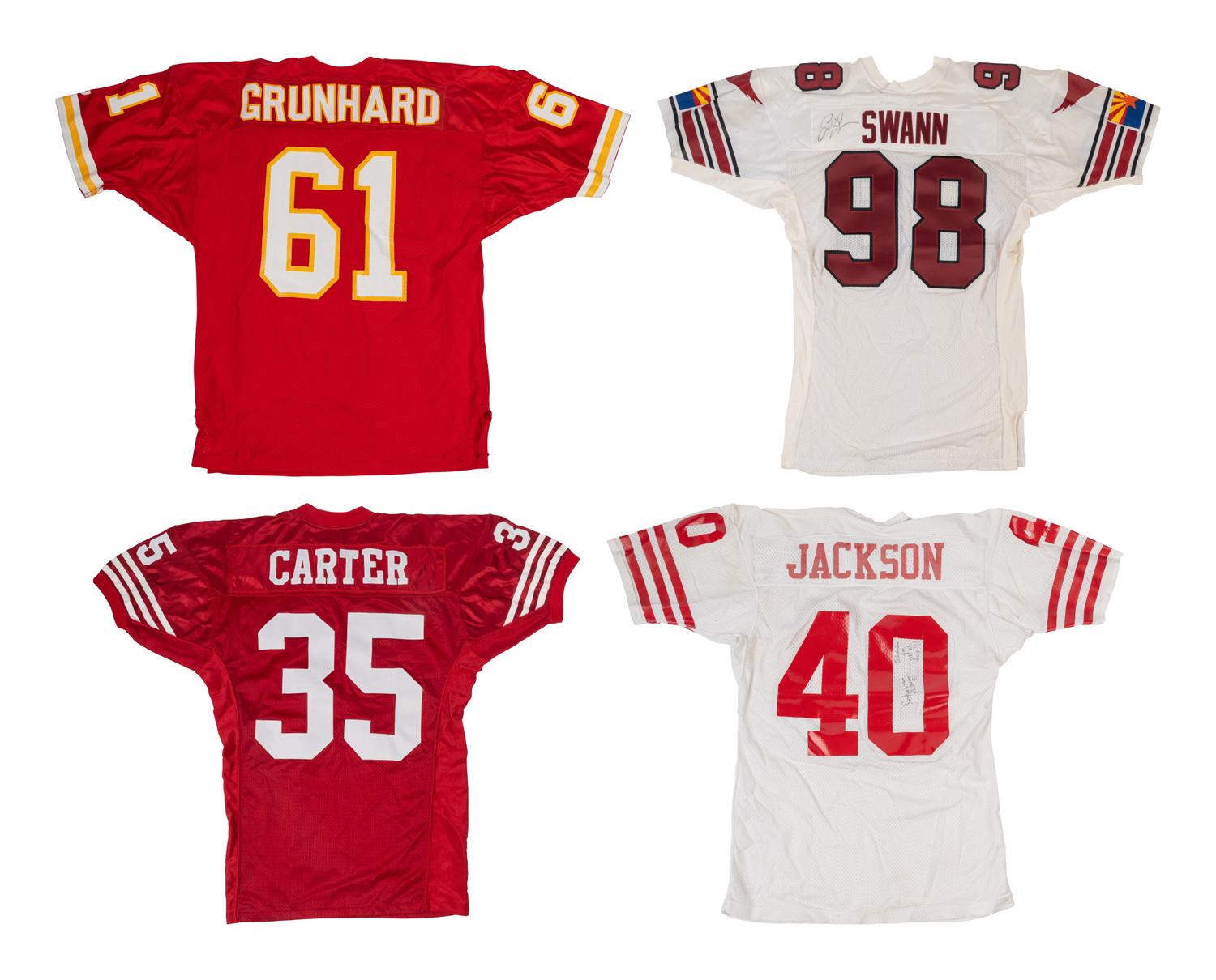 A Group of Four Vintage Football Jerseys from The Collection of Sports Super Agent Steve Zucker,