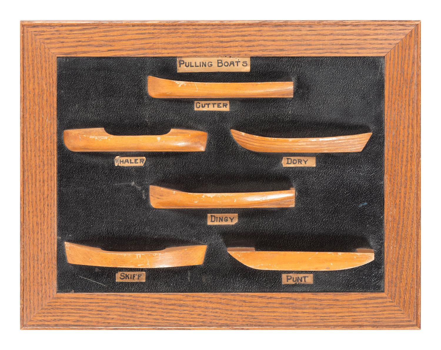 Six Miniature Half-Hull Models