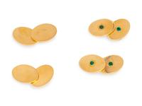 A Collection of 14 Karat Yellow Gold Cufflinks, Krementz & Co.,