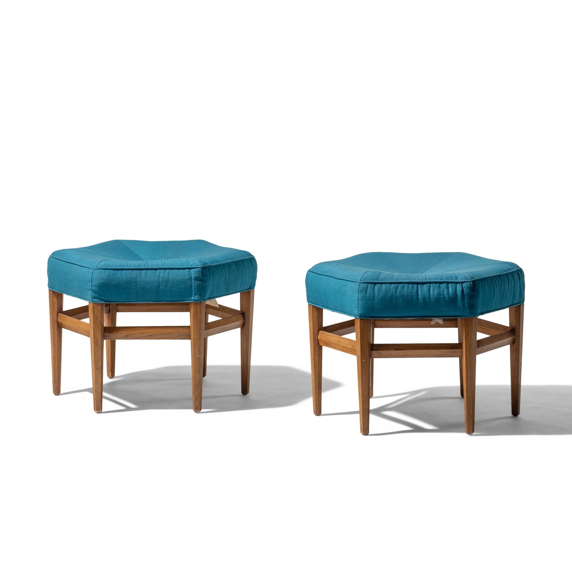 Pair of Hexagonal Stools Heritage, USA