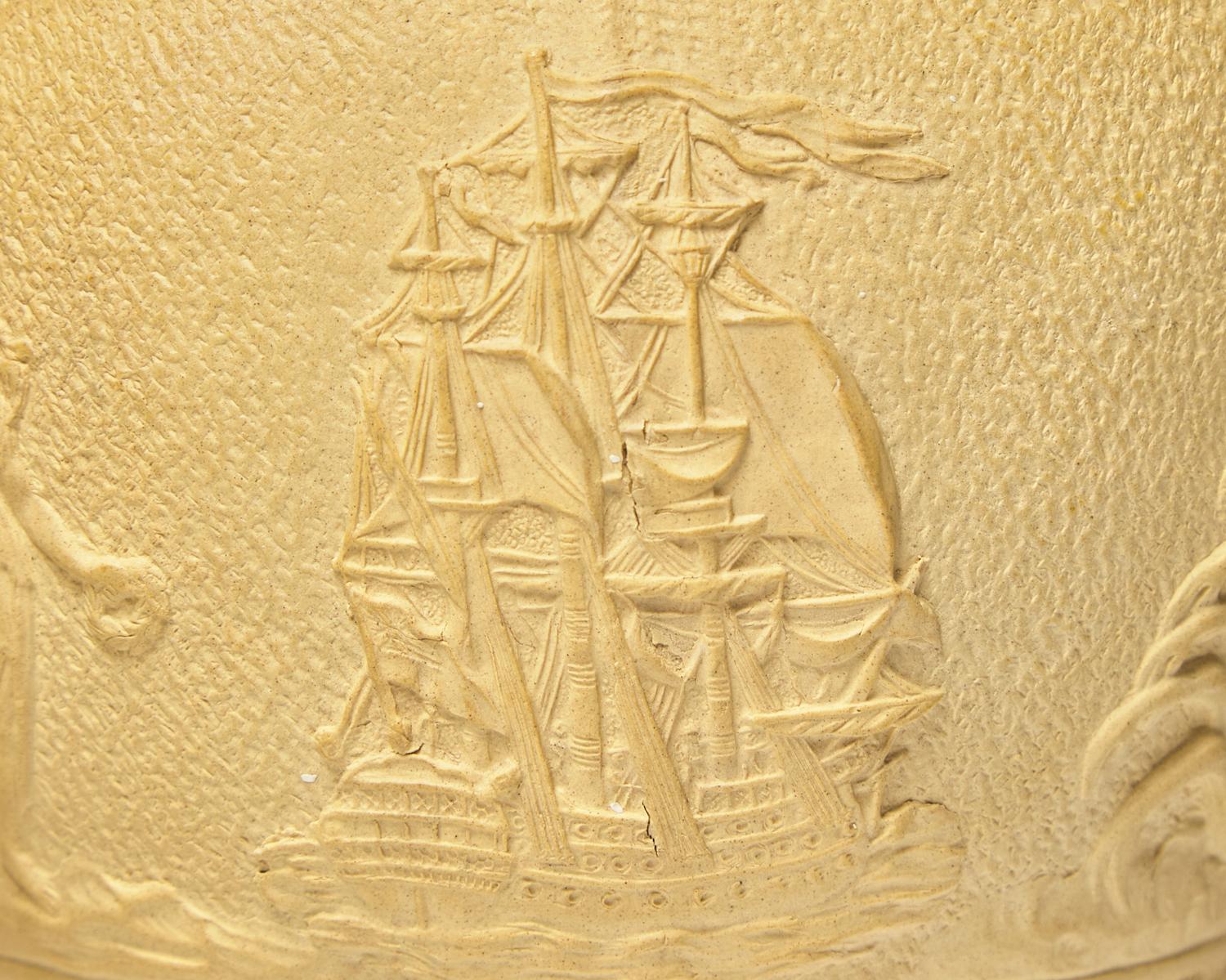 A Staffordshire Caneware Commemorative Pitcher
