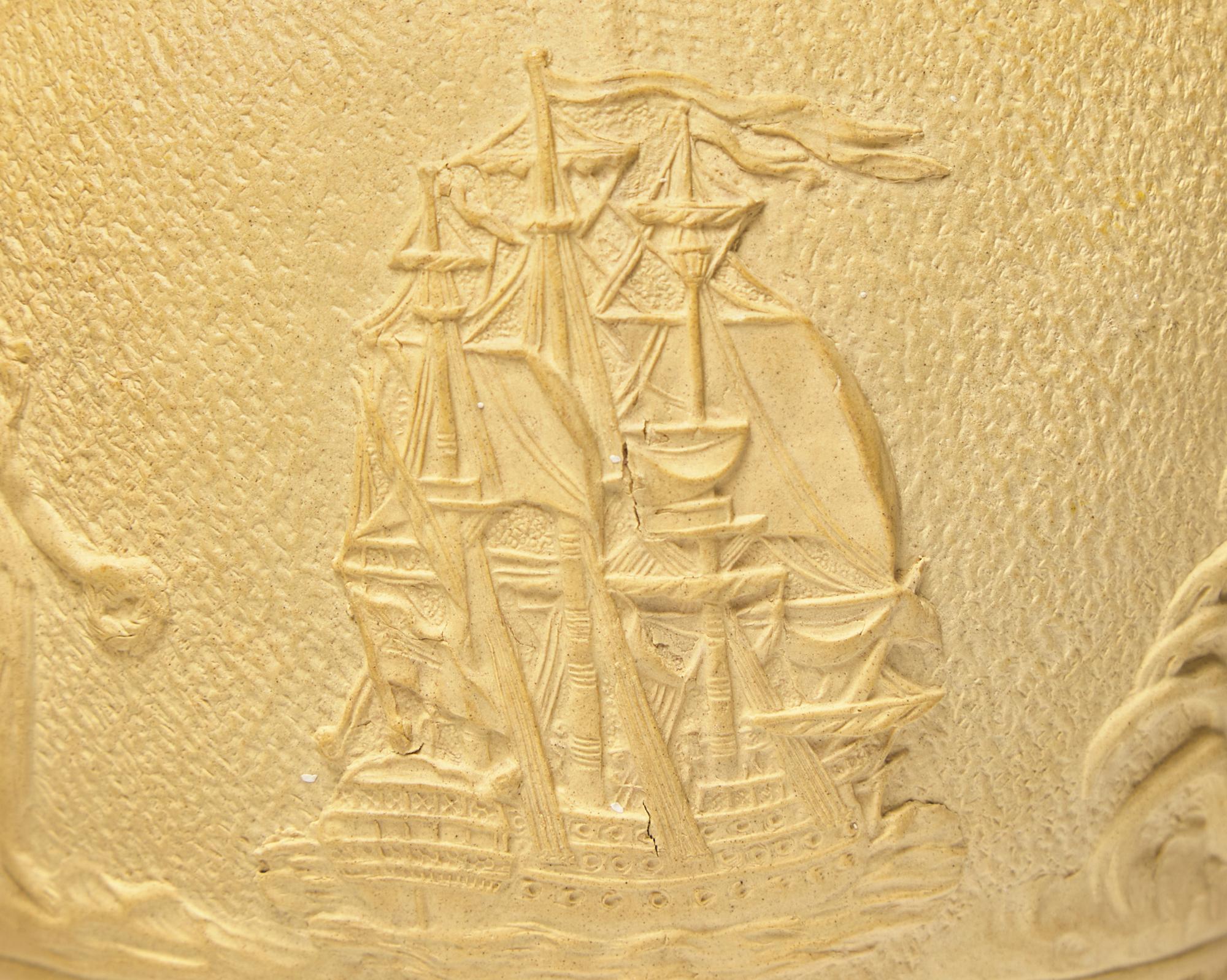 A Staffordshire Caneware Commemorative Pitcher