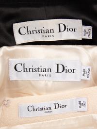 Christian Dior by John Galliano , White Skirt Suit & Black Jacket