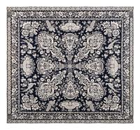 A Blue and White Jacquard Woven Coverlet