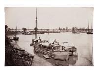 [CIVIL WAR] O'SULLIVAN, T.H. Barges, Transports, and Horses, White House Landing, Pamunkey River, VA