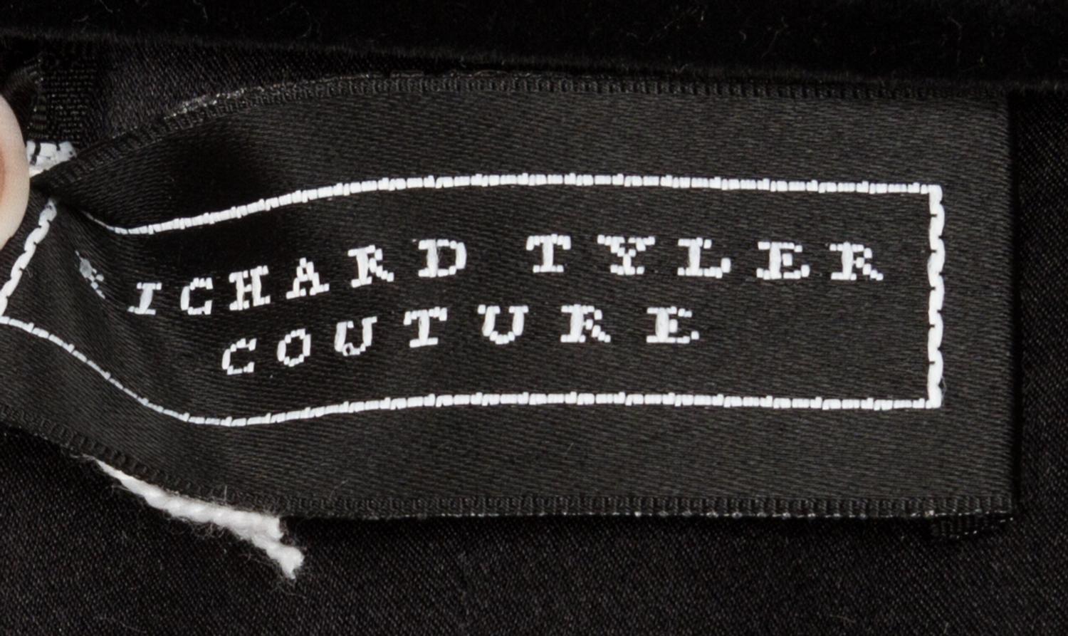 A Richard Tyler Black Silk Sleeveless Gown, Size 8.