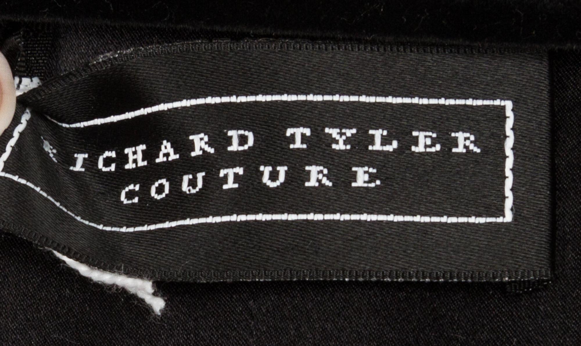 A Richard Tyler Black Silk Sleeveless Gown, Size 8.