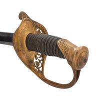 G.W. Simons & Bro. Retailed Collins Model 1850 Foot Officer's Sword Presented to Capt. Joseph Vaughan - 106th PA Volunteers