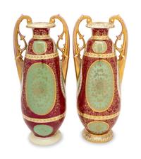 A Pair of Vienna Style Porcelain Vases