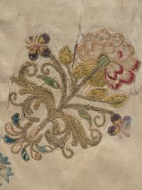 A Metallic Thread Embroidered Panel