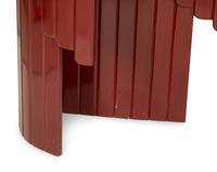 A Gampel & Stoll Anamporphic Red Lacquer Console Table by Asher Israelow — Circa 1960