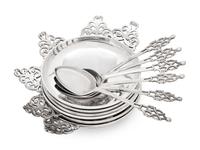 A Cased Victorian Silver Ice Cream Set