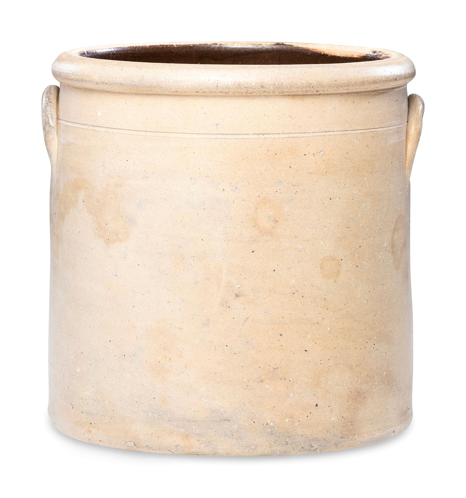 An Amphlett and Udell Three-Gallon Stoneware Crock