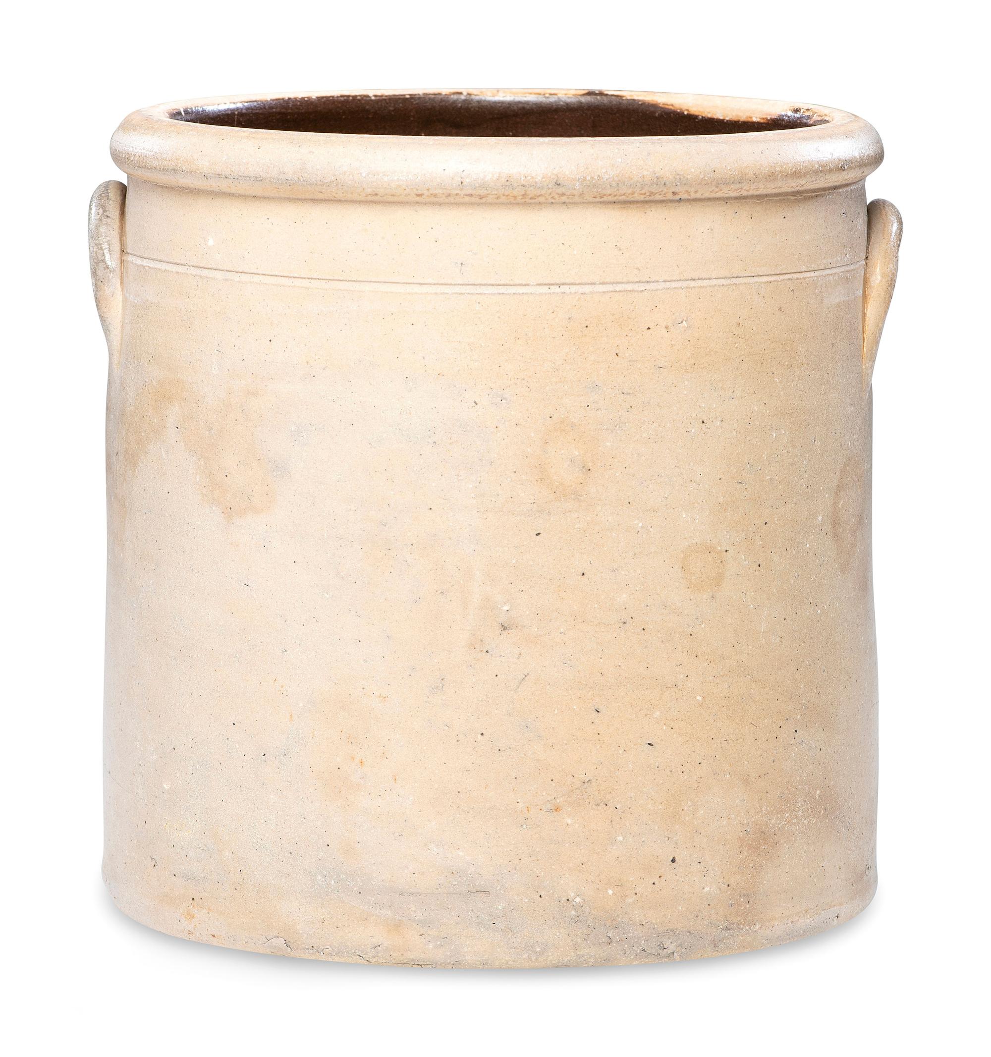 An Amphlett and Udell Three-Gallon Stoneware Crock