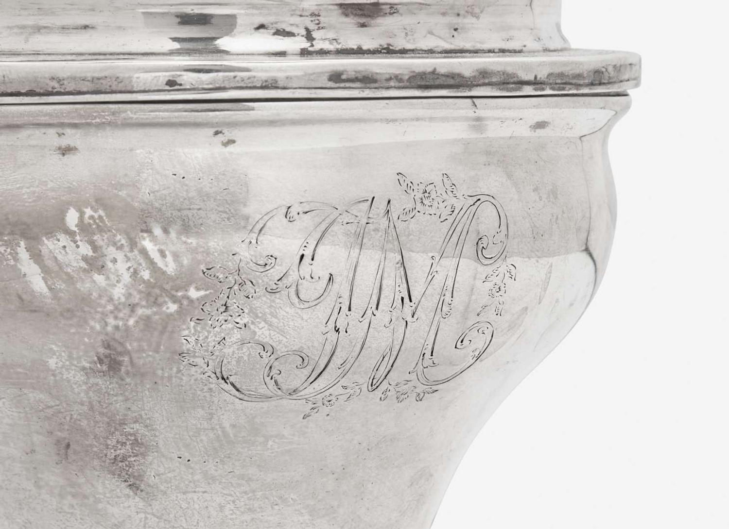 A silver covered sugar bowl, Samuel Richards, Jr. (c. 1765-1827), Philadelphia, PA, circa 1795