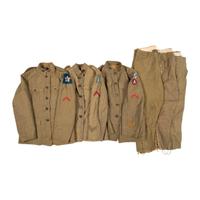 Lot of 77th Infantry Division Tunic, 3rd Infantry Division Tunic with Pants, and 3rd Battalion 5th Marines 1917 Tunic.
