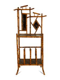 A Herter Brothers Style Bamboo Canterbury/Writing Desk
