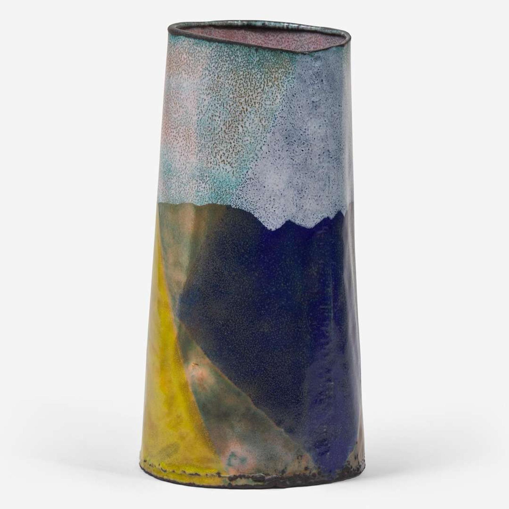 June Schwarcz (American, 1918-2015) Polychrome Enamel Vessel, USA, 2000