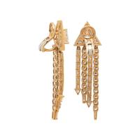 YELLOW GOLD AND DIAMOND EARCLIPS