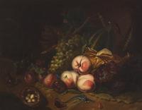 Still Life with Peaches, Grapes and Basket with Eggs