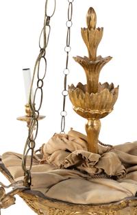 An Italian Giltwood Six-Light Chandelier