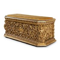 An Italian Baroque Style Carved Giltwood Chest