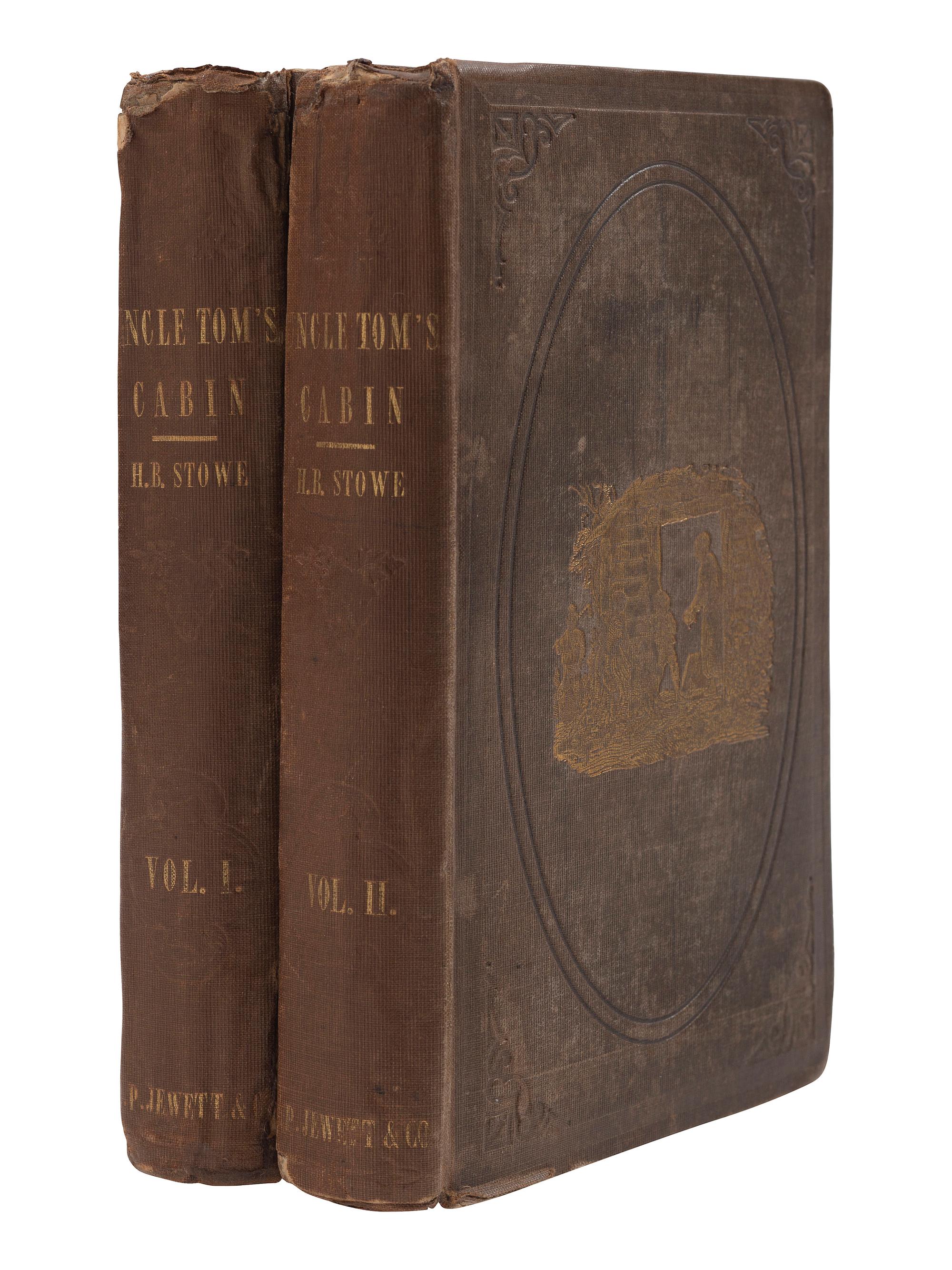 [SLAVERY & ABOLITION]. STOWE, Harriet Beecher (1811-1896). Uncle Tom's Cabin . Boston and Cleveland: John P. Jewett & Company, Jewett Proctor & Worthington, 1852.