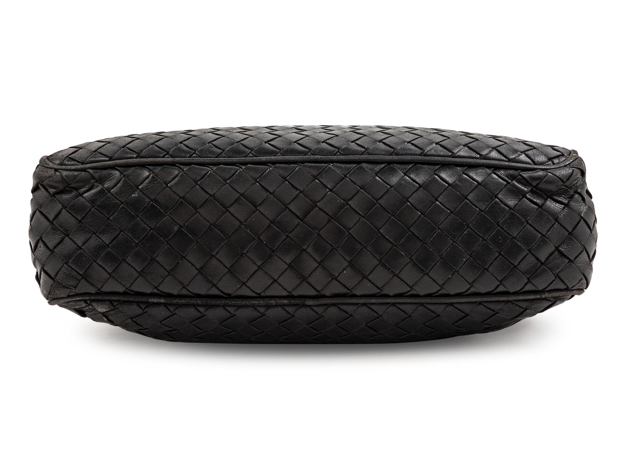 A Bottega Veneta Black Intrecciato Bag