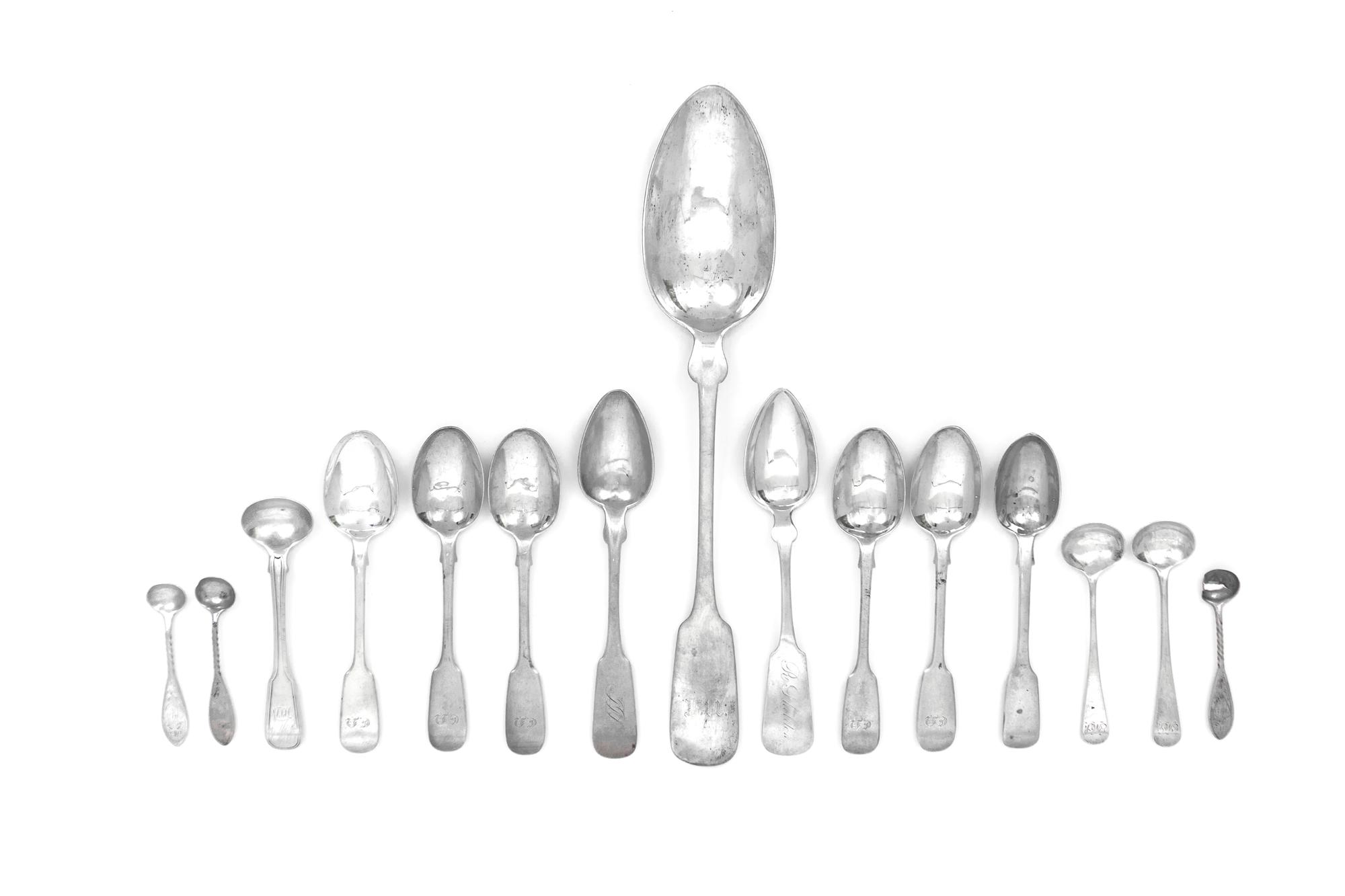 A Group of Miscellaneous English and American Silver Spoons