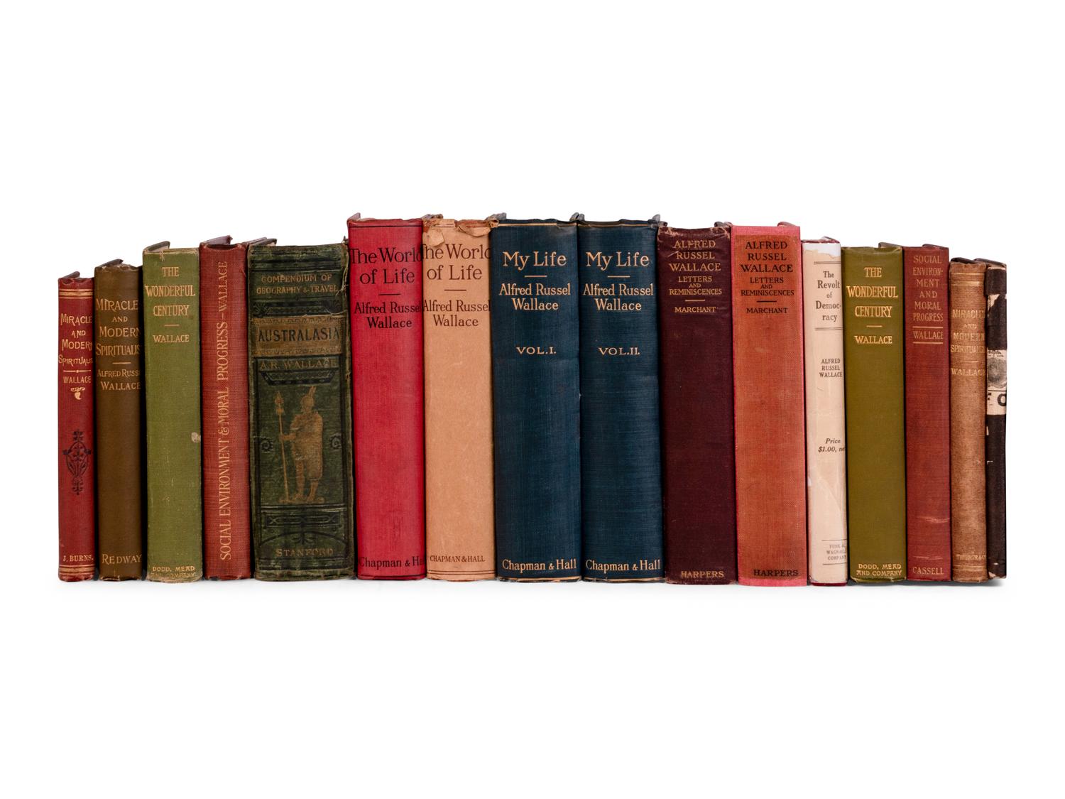 [NATURAL HISTORY]. WALLACE, Alfred Russel (1823-1913). A group of 53 works by and about Wallace, including: