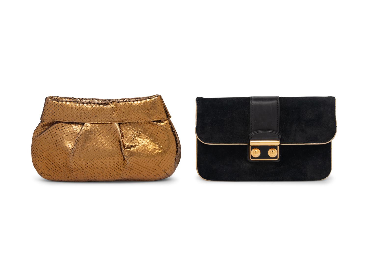 Two Clutches by Louis Vuitton and Nancy Gonzalez