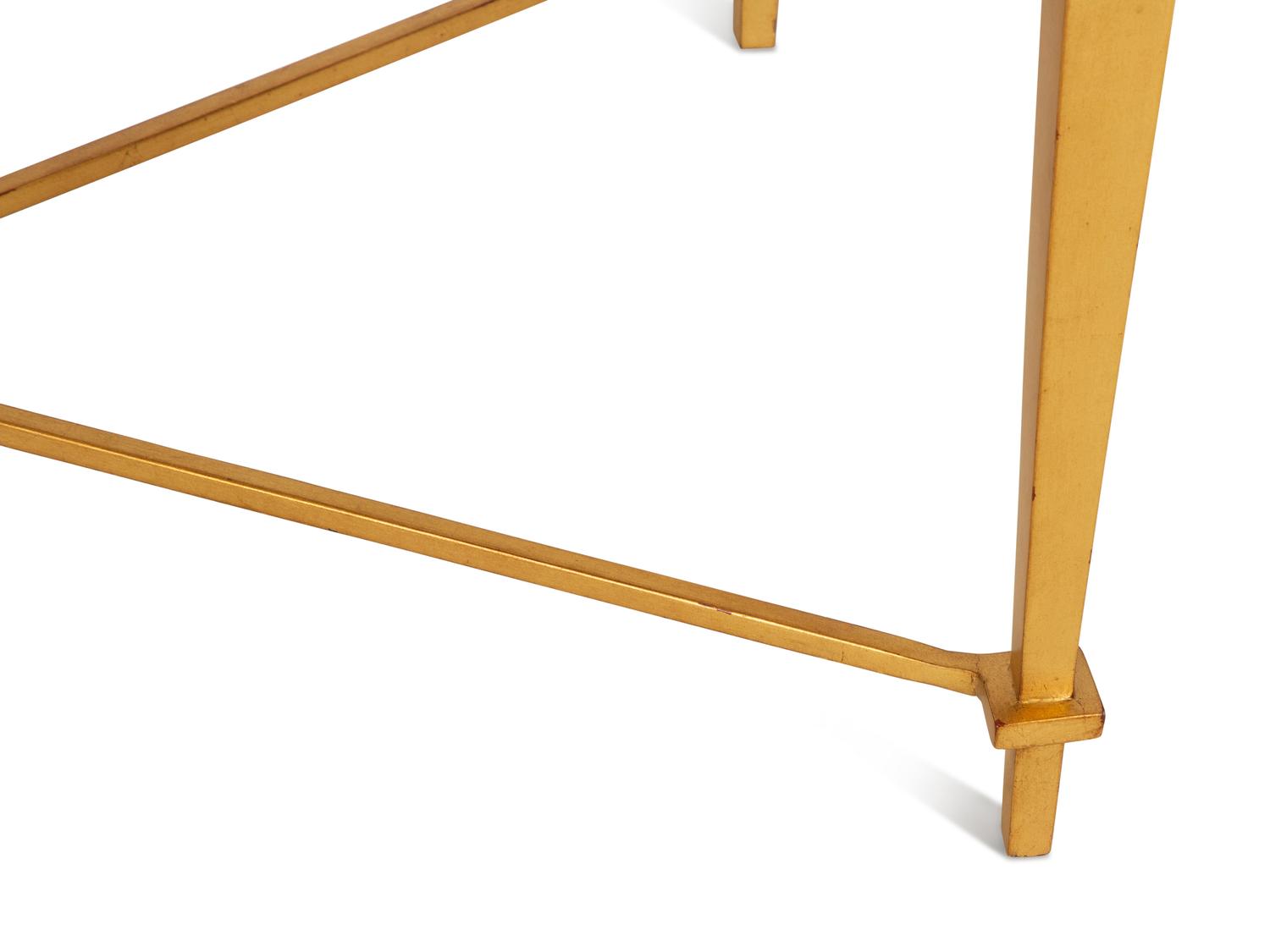 A Neoclassical Style Gilt Painted Coffee Table with Inset Glass Top — 20th Century